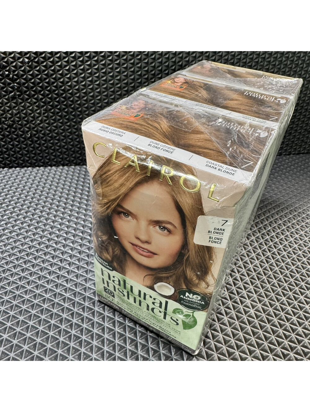 (3 Pack) New Clairol Natural Instincts Semi-Permanent Hair Color 7 Dark Blonde
